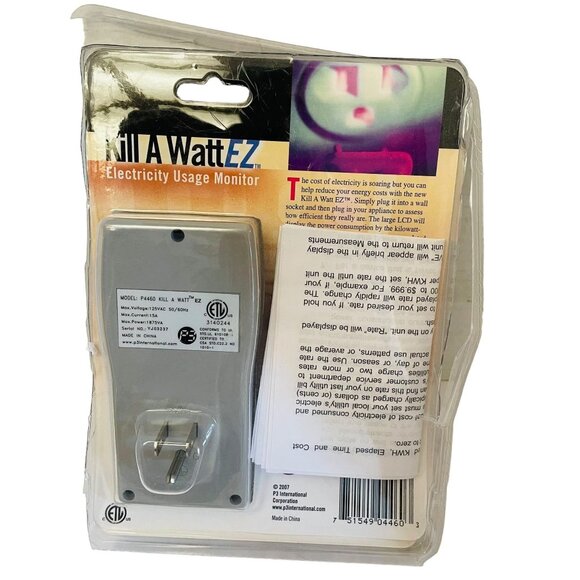 Kill A Watt EZ Electricity Usage Monitor 5 1/3 x 6" - Picture 2 of 5